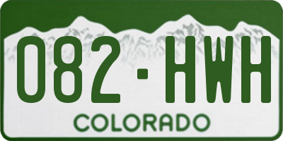 CO license plate 082HWH