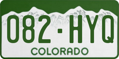 CO license plate 082HYQ