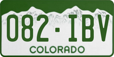 CO license plate 082IBV