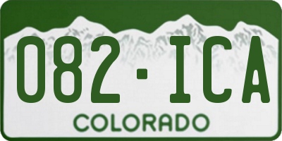 CO license plate 082ICA