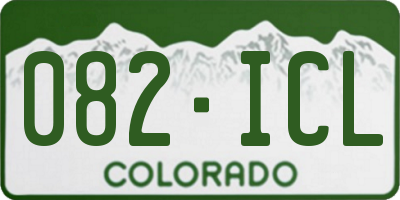 CO license plate 082ICL