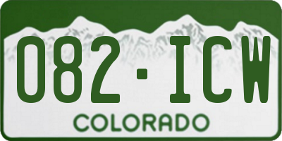 CO license plate 082ICW