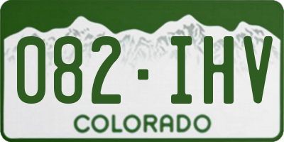 CO license plate 082IHV