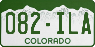 CO license plate 082ILA