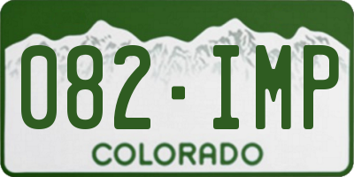 CO license plate 082IMP