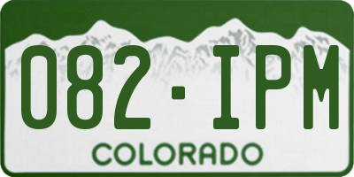 CO license plate 082IPM