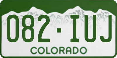 CO license plate 082IUJ