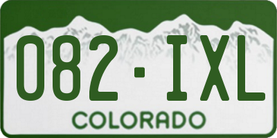 CO license plate 082IXL