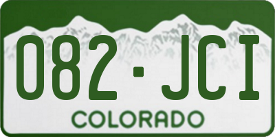 CO license plate 082JCI