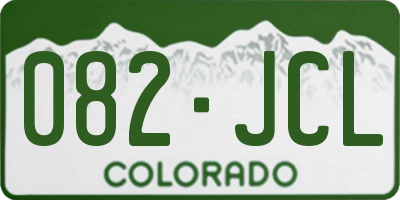 CO license plate 082JCL