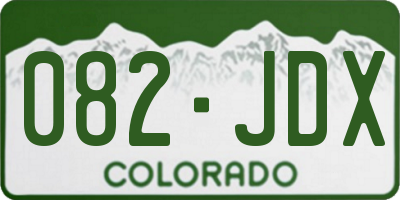 CO license plate 082JDX