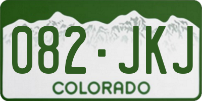 CO license plate 082JKJ