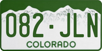 CO license plate 082JLN