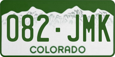 CO license plate 082JMK