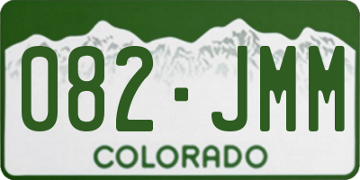 CO license plate 082JMM
