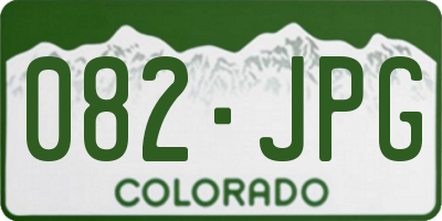 CO license plate 082JPG