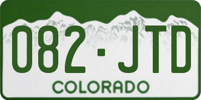CO license plate 082JTD