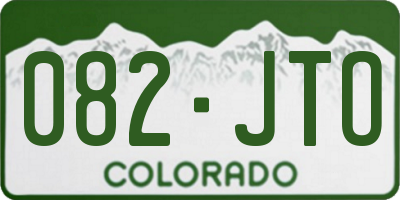 CO license plate 082JTO