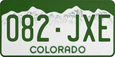CO license plate 082JXE