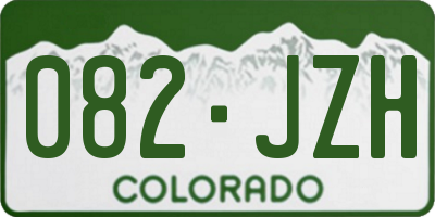 CO license plate 082JZH