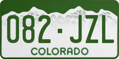 CO license plate 082JZL