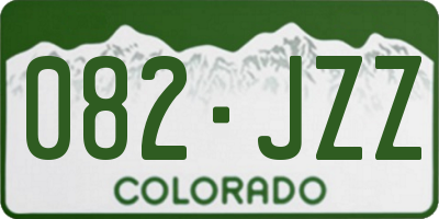 CO license plate 082JZZ