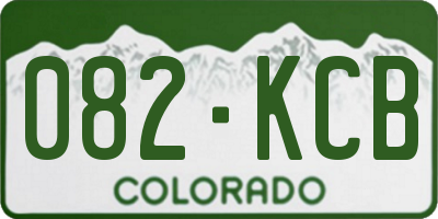 CO license plate 082KCB
