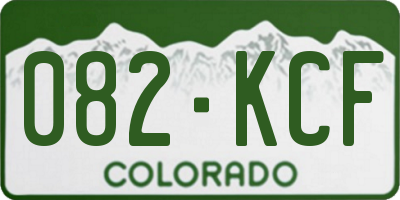 CO license plate 082KCF