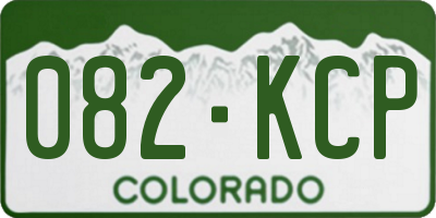 CO license plate 082KCP