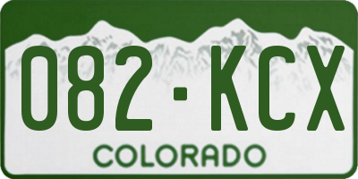 CO license plate 082KCX
