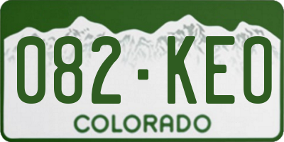 CO license plate 082KEO