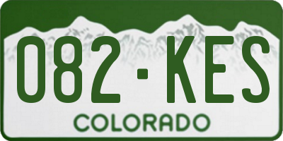 CO license plate 082KES