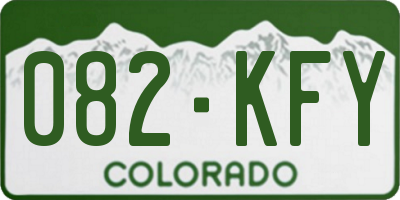 CO license plate 082KFY