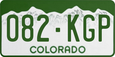 CO license plate 082KGP