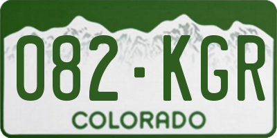 CO license plate 082KGR