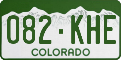 CO license plate 082KHE