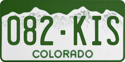 CO license plate 082KIS