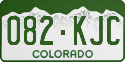 CO license plate 082KJC