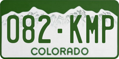 CO license plate 082KMP
