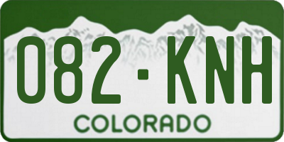CO license plate 082KNH