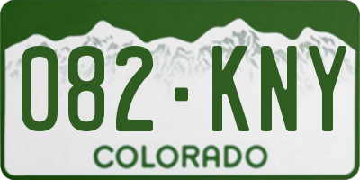 CO license plate 082KNY