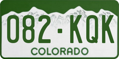 CO license plate 082KQK