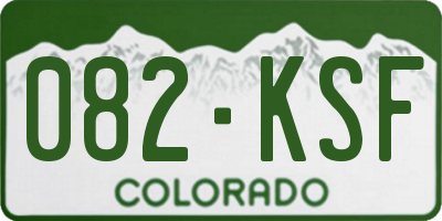 CO license plate 082KSF