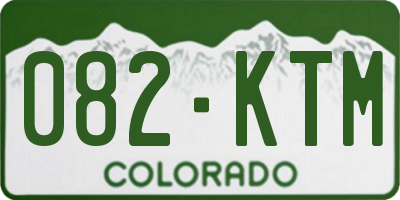 CO license plate 082KTM