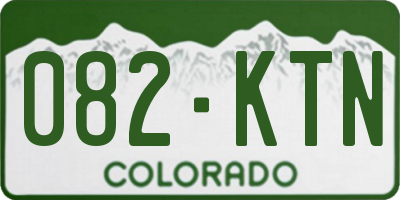 CO license plate 082KTN