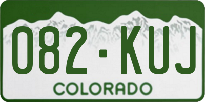 CO license plate 082KUJ