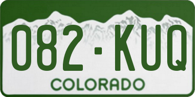 CO license plate 082KUQ