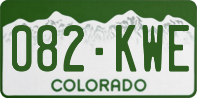 CO license plate 082KWE