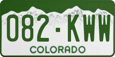 CO license plate 082KWW