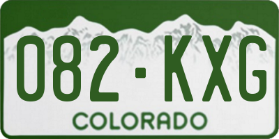 CO license plate 082KXG